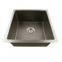 Dark Grey Stainless Steel Handmade Single Bowl Top/Flush/Undermount Kitchen/Laundry Sink 440x440x205mm